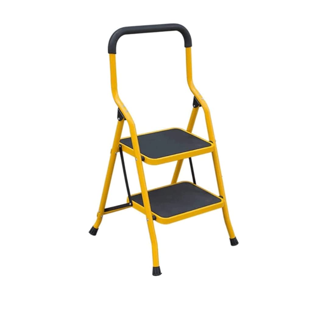 Portable Step Ladder,2 Step Stool Ergonomic Folding Step Stool with Wide Anti-Slip Pedal 330 lbs Capacity Sturdy Step Stool for Adults Step Stool