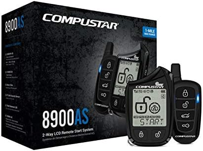 Compustar CS8900-AS-BL 2 Way LCD 1 Mile Range Remote Car Starter & Security System with Blade-AL Bypass Module Included