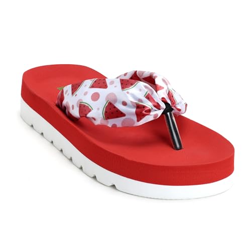 Image of DOCTOR FEEL SOFT Women's Cushioned Platform Slippers | Soft Fabric Padded Strap Flip Flops | Lightweight Shock Absorbing Sole for Everyday Wear Home, Casual & Relaxed Walking Use