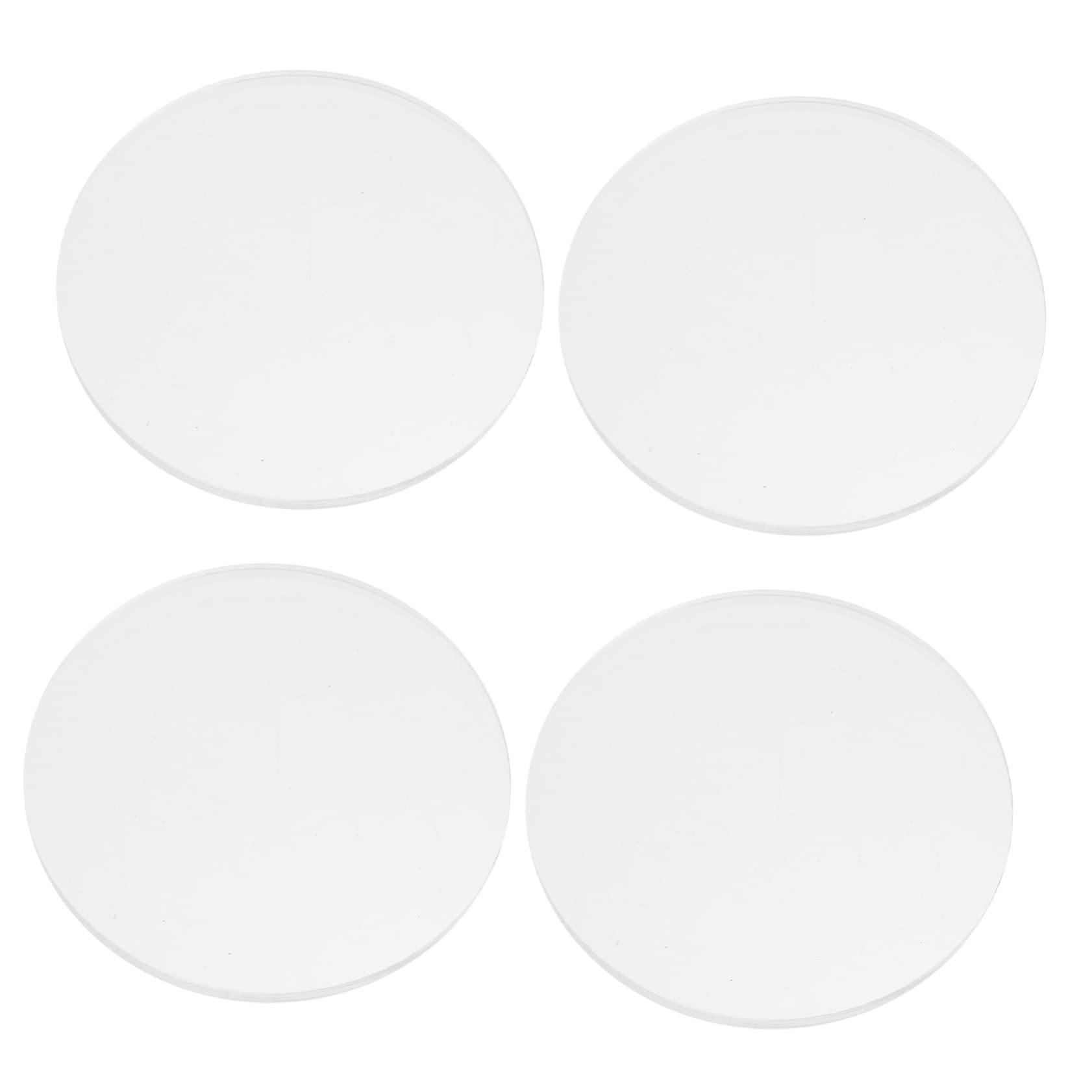 HOMOCONO 4 Pack Round Acrylic Sheet Frame Base Round Plexi Sheet for DIY Projects Photo Frames Acrylic Display Boards