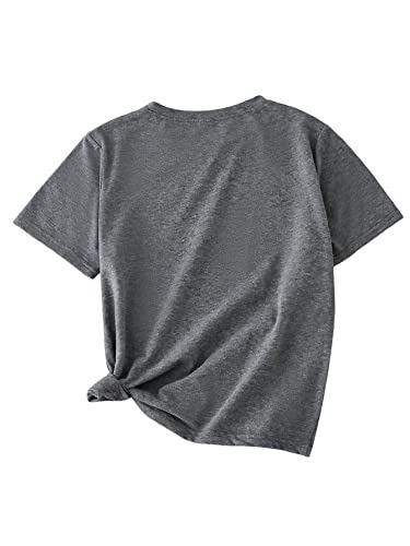 SOLY HUX Girl's Cute Graphic Tees Letter Print Preppy T Shirts Casual Teen Tops Back to School Clothes Size 8-122