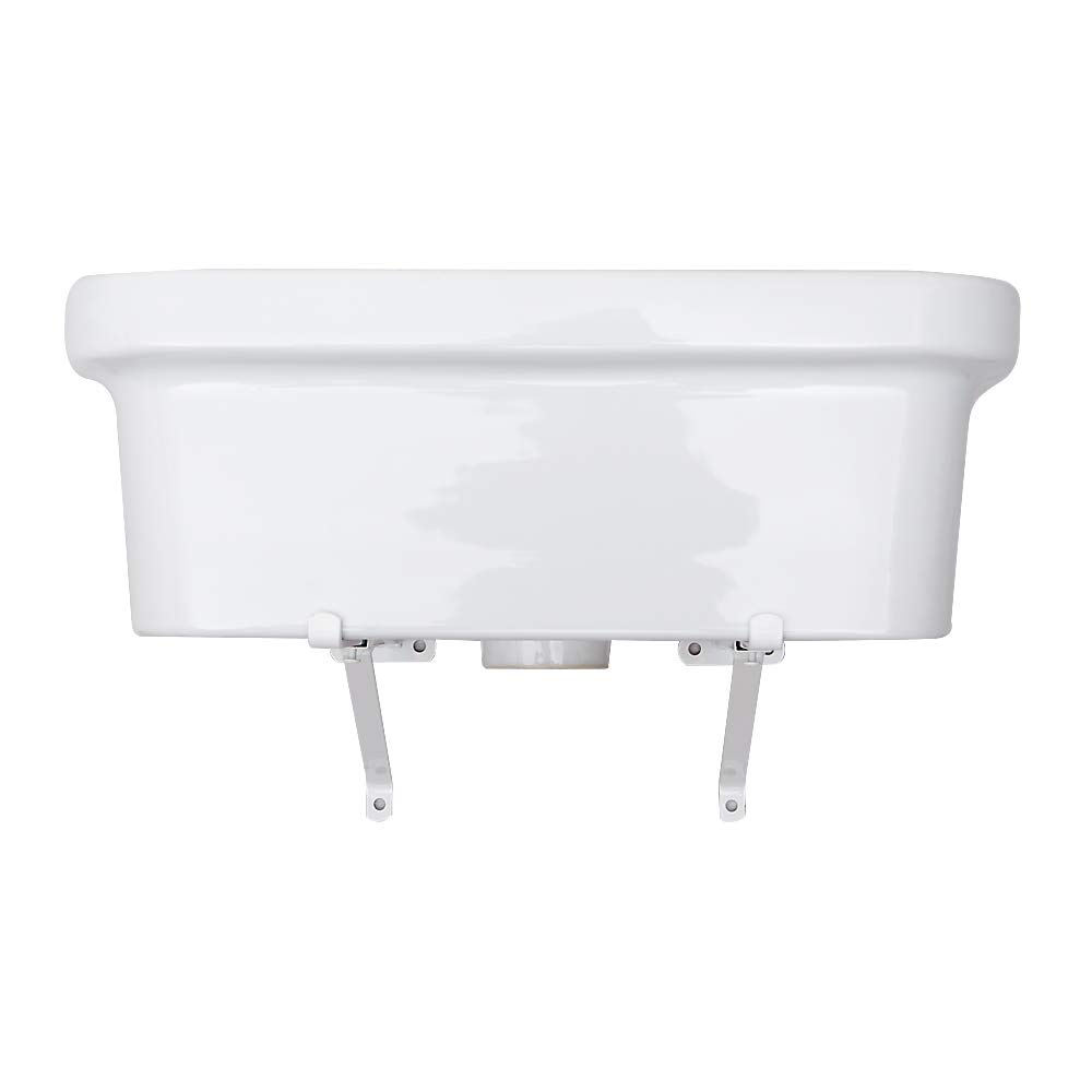 Lavabo de cerámica de 60 x 45 cm. Instalación en soportes de pared o soporte sobre encimera o mueble para interior y exterior, resistente a los ácidos y a la intemperie.