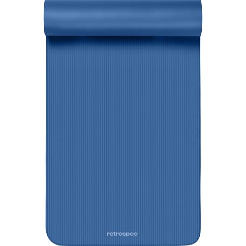 Image of Retrospec Solana Yoga Mat Thick 1 /2in Non-Slip Workout Mat with Nylon Strap - 72x24in Exercise Mat for Pilates, Stretching & Fitness - BPA Free, Easy Clean