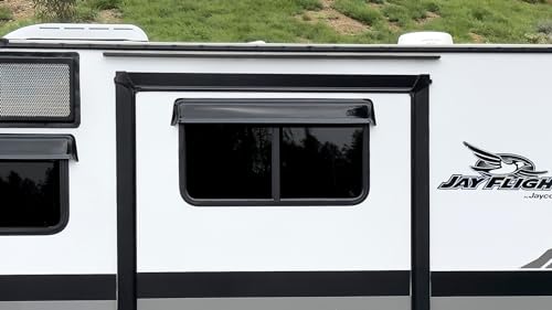 RainBlade RV Window Deflector and Sun Visor (Fits 32-37 inch Wide Window) Smoke by GT Styling - Image 9