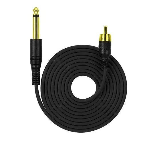 6.35mm to RCA Male Tatt00 Clip Cable Cord 6.35mm to RCA Male Power Supply Wire Rotary Machine Equipment Accessory