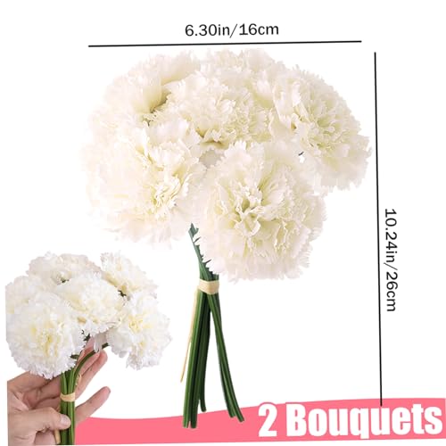Ramos de claveles artificiales para el Día de la Madre, flores realistas de seda listas para regalo 8