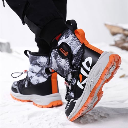 Snow Boots for Boy Girls Winter Boots Insulated Faux Fur Hiking Boots Fuzzy Zip up Warm Lined Short Boot Cold Weather4