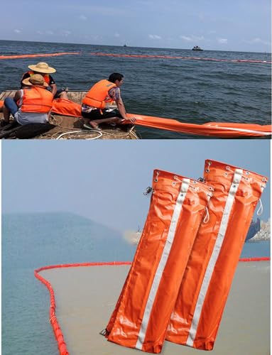 Barrera de interceptación flotante de 10 m en PVC para contención de derrames 2