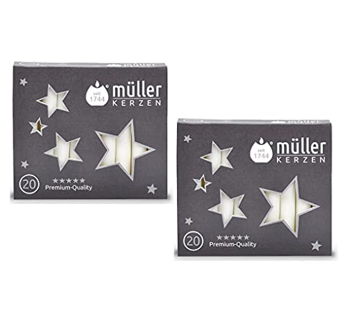 Müller Lot de 40 (2 x 20 pièces) pour arbre Blanc 11 x 1,2 cm Cover