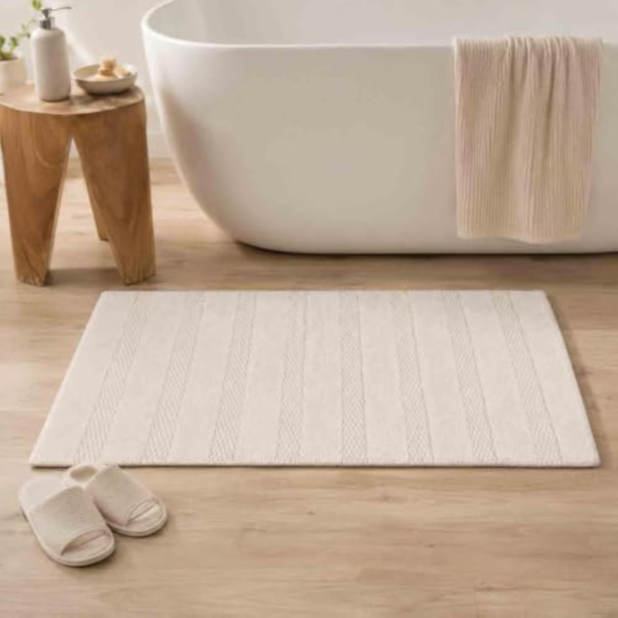 SHEMTRON Collection Cotton Bath Mat, Tufted, Non Slip