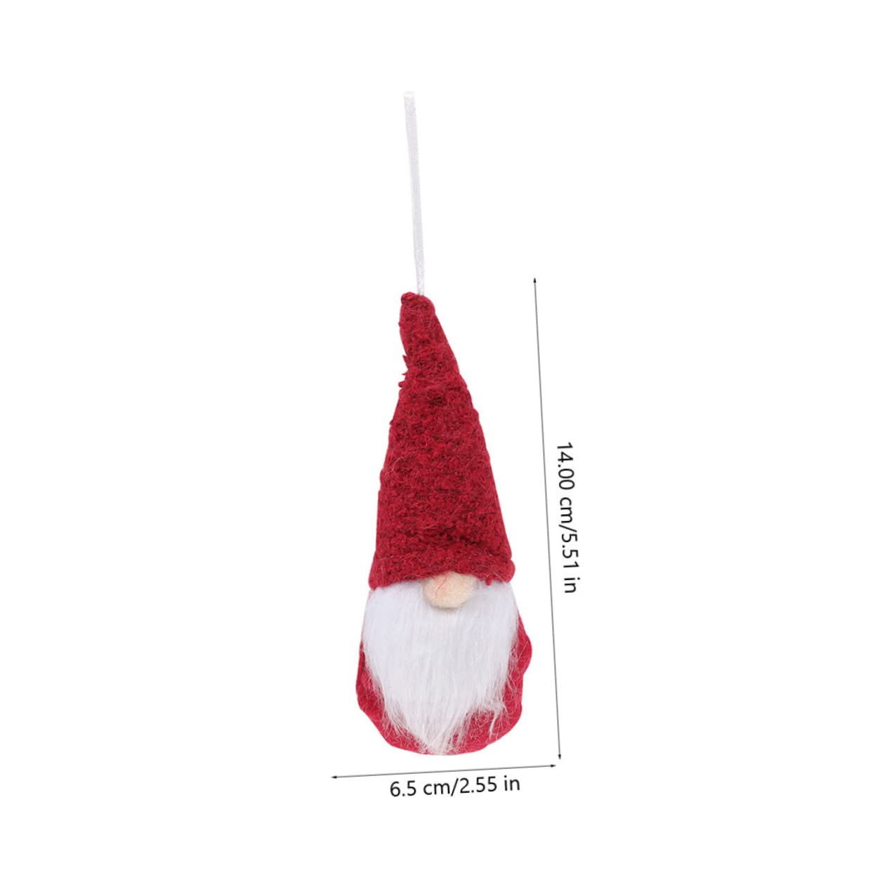 Ciieeo 18 STK Weihnachtspuppe Weihnachtsbaum Hängende Wichteldekorationen Weihnachtszwergverzierung Plüschzwerg-Ornamente Christbaumpuppenschmuck Schwedische Zwerge Rudolf Rot Stoff