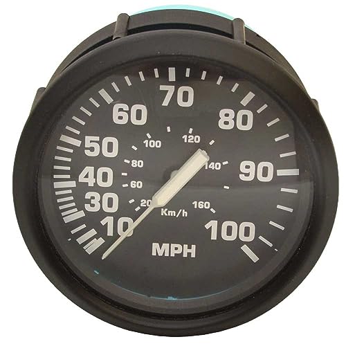 Faria Boat Speedometer Gauge SE8058A | 100 MPH Euro 3 1/4 Inch