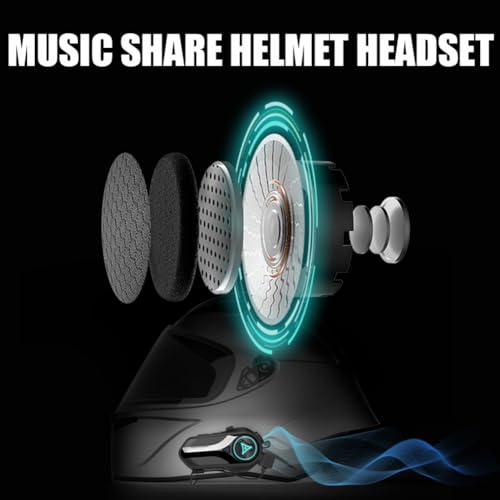 Auriculares intercomunicador de moto BT5.0 impermeable para casco 5