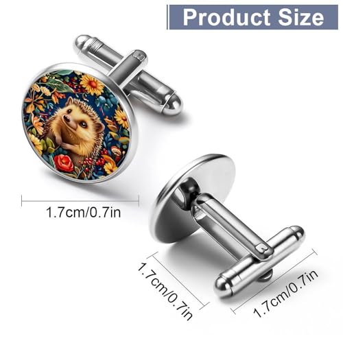 Mancuernillas clásicas redondas para hombre miniatura 3