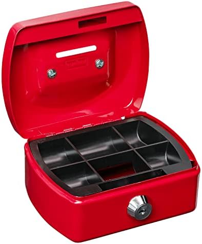Idena 50032 - Kasa Mini, wymiary 125 x 95 x 60 mm, kolor czerwony, 1 szt.