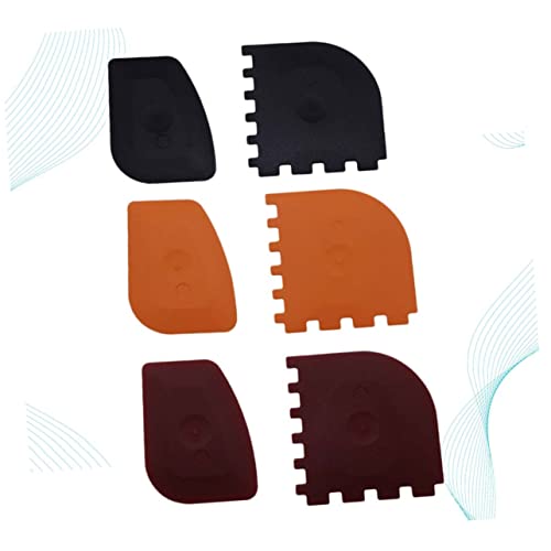 Luxshiny 6Pcs Silicone Squeegee Cleaning Scrubber Plastic Cleaner Pan Scraper Tool Grill Pan Scraper Silicone Turner Spatula Pc Scraper Blade Cleaning Scraper Blade Reusable Kitchen Tool #TOP1