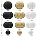 Round Chinese Paper Lantern, 18pcs Paper Lanterns Decorative, Hanging Paper Lanterns Decoration for Weddings, Graduation, Birthdays, Parties and Events, Assorted Sizes (Black/Gold/White)