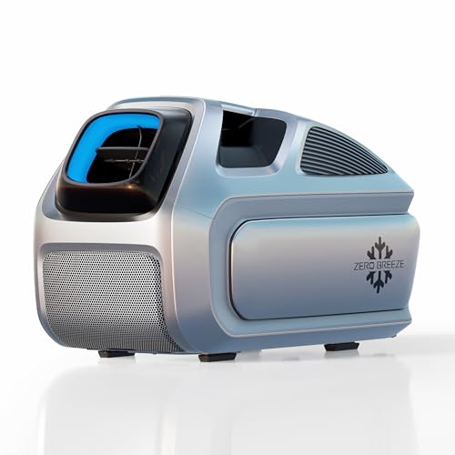 Zero Breeze Mark 3 Portable Air Conditioner,Camping Air Conditioners of 1550W/ 5280BTU Cooling and 1700W/ 5800BTU Heating,Portable Air Conditioners for Car,Outdoor,Rvs,Camping,Small Rooms or Pet Use