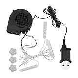 ciciglow Inflatables Luftgebläse, 2,8 M Langes Stromkabel, Ersatz für Aufblasbares Gebläse mit 3 Weißen LED-Glühbirnen-Sets für Aufblasbare Weihnachtsdekorationen (EU-Stecker 220–240 V)