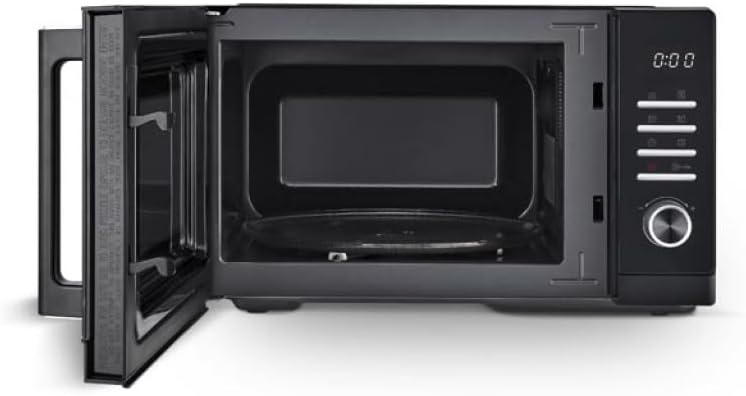 내부 view 슈나이더 SCMW2125SDB 디지털 전자레인지의 문이 열린 모습