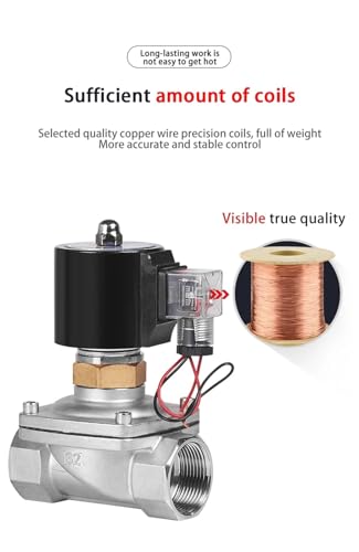 Électrovanne DN65 NPT DC24V en acier inoxydable normalement ouverte pour eau
