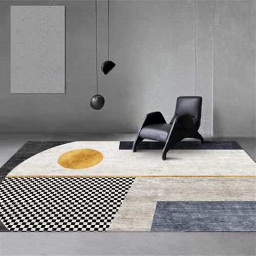 Tapis moderne noir d'une douceur exceptionnelle pour le salon - 2