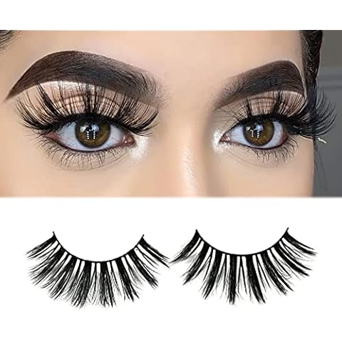 Kisslily 8 Pairs 18mm 3D Faux Mink Lashes Pack Fluffy Hand Made False Eyelashes Real Natural Reusable Fake Lashes(3D27) Cover