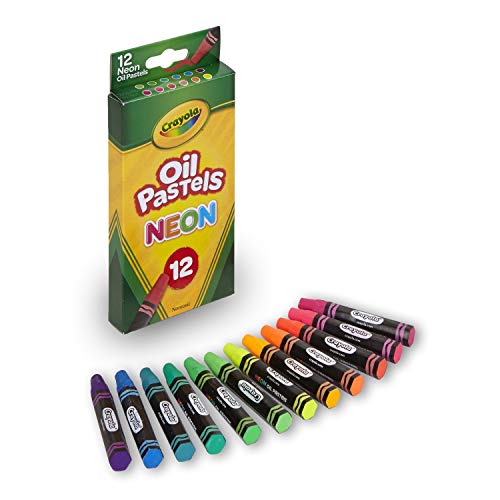 Crayola Oil Pastels: 12-Count Assorted Neon Colors - Perfect Gift for Kids & Adults