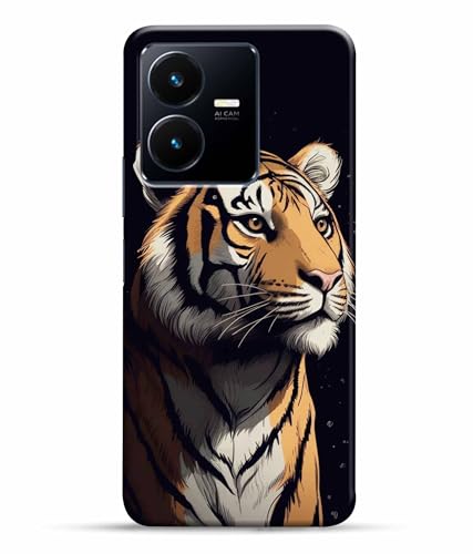 Image of Tiger Faces Animal Printed Hard Back Case Cover & Compatible for Vivo Y22 | Vivo Y22S | V2207 (Multicolor) - D1807