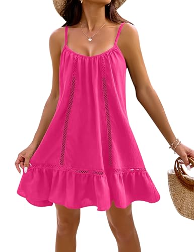 Image of Blooming Jelly Womens Bathing Suit Cover Up Swim Beach Dresses Cover Ups Spaghetti Straps Swimsuit Coverups 2026