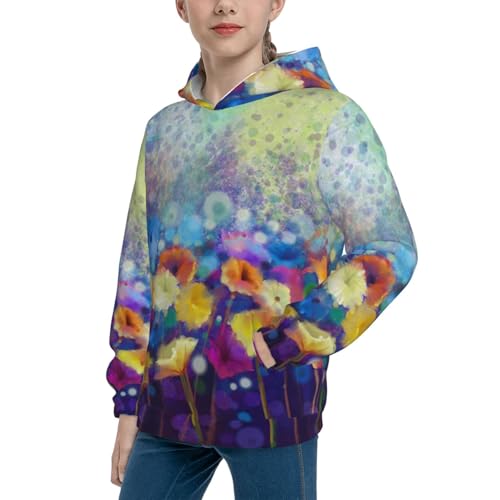 Spring Flower Seasonal Kid Hoodies Boys Sweatshirts Girls Pullover with Pocket2