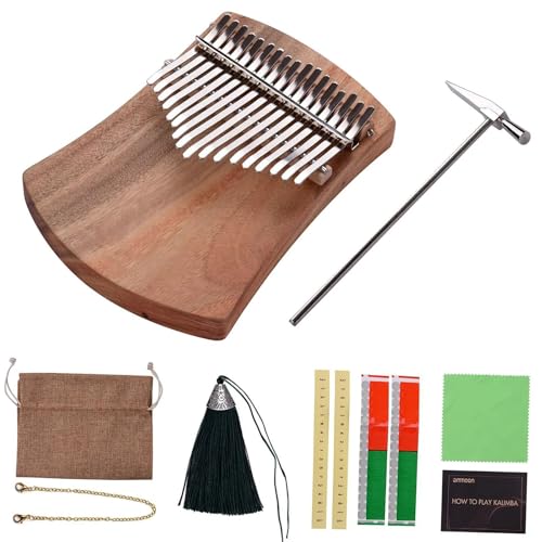 Kalimba For Beginners 17-Key Thumb Piano Kalimba C Tone With Carry Bag Musical Scale Stickers Tuning Accompaniment