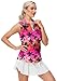 Womens Sleeveless Golf Shirts Half Zip Tennis Shirt Floral Collared Athletic Tops Coconut Trees XL