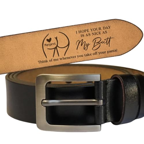 I Hope Your Day Is Nice - Personalized Engraved Leather Belt, I Hope Your Day Is As Nice As My Butt, Belt for Husband Boyfriend, Custom Name Wide Leather Belt for Fathers Day Anniversary Birthday2