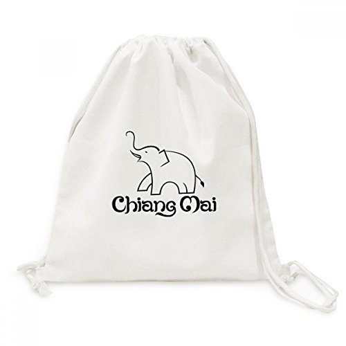 Sac cordon Thaïlande éléphant en toile résistant pour voyage
