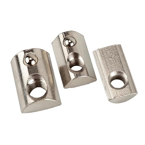 50 Stück M5 Nutenstein Nut 8 für 3030 Alu Profil 8mm mit Zentrierung Federkugel