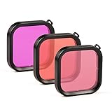 【Incluido en el paquete】 1x filtro rojo, 1x filtro rojo claro ,1x filtro magenta.
