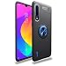 Produktbild Haoye Passend für Xiaomi Mi 9 Lite Hülle, Premium Ultra Dünn 360 Grad drehbarer Ring Ständer Handyhülle Auto Telefonhalter Stand Cover Weich TPU Bumper Outdoor. Blau+Schwarz