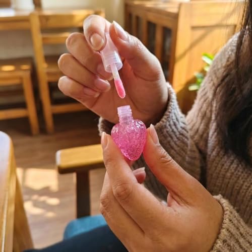 Image of SMART BEAUTY Cute Strawberry Bunny Lip Gloss Set with Keychain - Moisturizing Glitter Lip Gloss for Girls & Teens, Kawaii Travel Size Lip Balm Pack Of 2