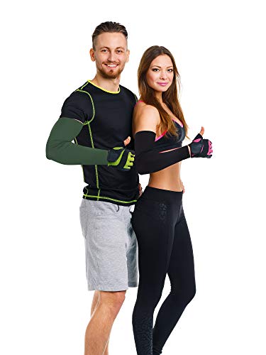 Image of Boao 10 Pcs UV Arm Sleeves Tattoo Cover | UV Sun Protection for Outdoor Activities, Stretchy Breathable Arm Sleeves, Cooling Compression for Sports Cycling Running