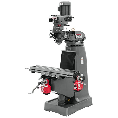 JET JTM-1 Step Pulley Milling Machine, X and Y-Axis Powerfeeds, 3Ph 230V (690097)