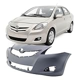 FitParts Compatible with Front Bumper Cover Fascia 2007-2012 Toyota Yaris Sedan. New Primed Without Sensor Holes, With Fog Light Holes. TO1000321 5211952934 2008 2009 2010 2011