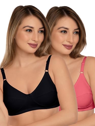 Image of Daisy DEE Women's Cotton Seamed Non-Wired Regular Straps Full Coverage Non-Padded Bra - NSHTL