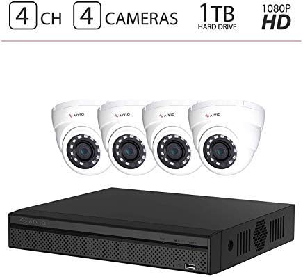 Dahua OEM Aivio 4CH Wired Security Surveillance System H.264+ 1080P DVR & 4X 1080P HD CCTV Camera System, 100ft Night Vision, Mobile Push Alert Remote Access, Outdoor IP67 Waterproof 1TB Hard Drive