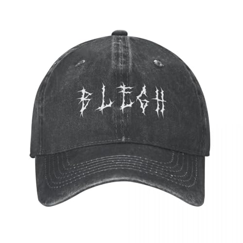 OAUMJIIL Blegh Heavy Metal Drôle Metalcore Deathcore Death Metal Chanteur Metalhead Casquettes de Baseball Chapeaux en Jean Casquette Casquette Baseball Chapeau de Cowboy