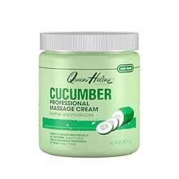 Queen Helene Cucumber Professional Massage Cream – Cooling Hydration that Refreshes, Softens & Revives Skin | 15 oz Jar