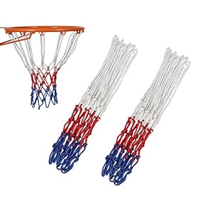 Roysmart Profi Basketballnetz, 2 Stück Basketball Ersatznetz, Dauerhaft und Alle Wetter Ballnetz Für Standard Größe BasketballKorb, Netz für Basketballkorb Outdoor und Indoor