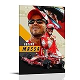YUYUMEGDE Felipe Massa Poster, dekoratives Gemälde, 