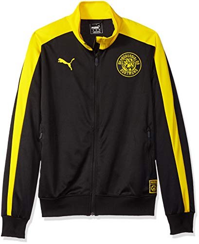 PUMA Men's BVB T7 Track Jacket, Black F, XXL