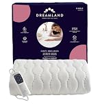 Dreamland Cosy Dreamer Electric Blanket - Heated Underblanket with Italian Cotton, Intelliheat Technology, 6 Heat Settings, Overheat Protection & Machine Washable, 150 x 80cm - Single Size